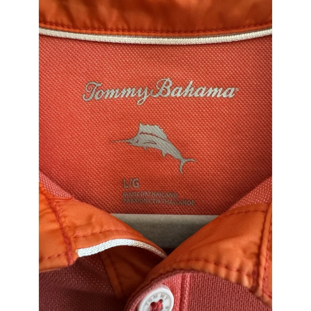 Tommy Bahama‎ Men's lightweight Polo Shirt-Coral-Large-Vacation-Island-Beach